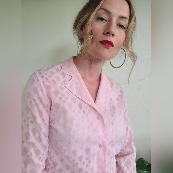 The Carnation Sheer Handmade 60s Button Down S - Picture 10 of 14